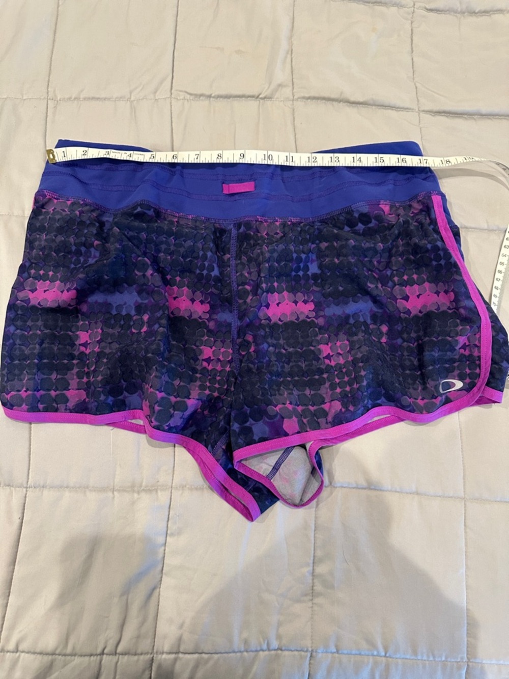 Oakley Women's Purple & Hot Pink Printed Athletic Shorts